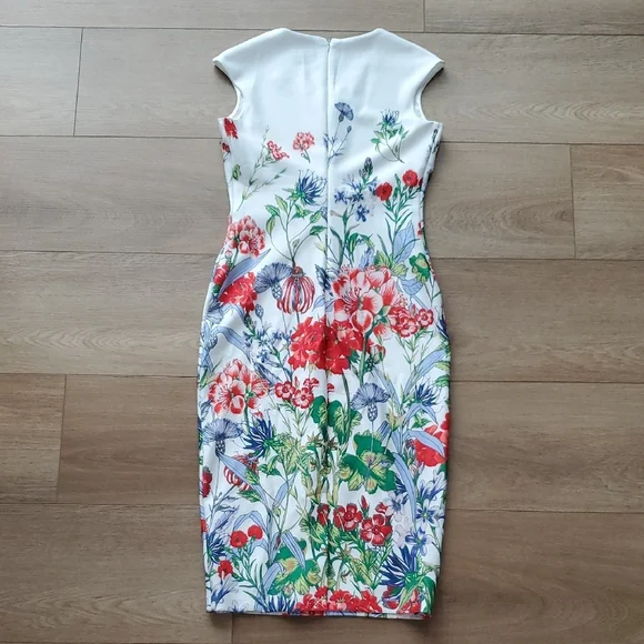 New York & Company White Floral Midi Dress - Picture 6 of 12